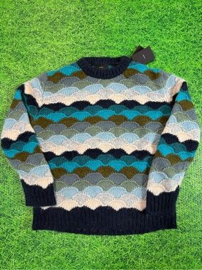 Alanui Mens Alpaca Sweater Under The Nothern Sky Size Small NWT 21x25